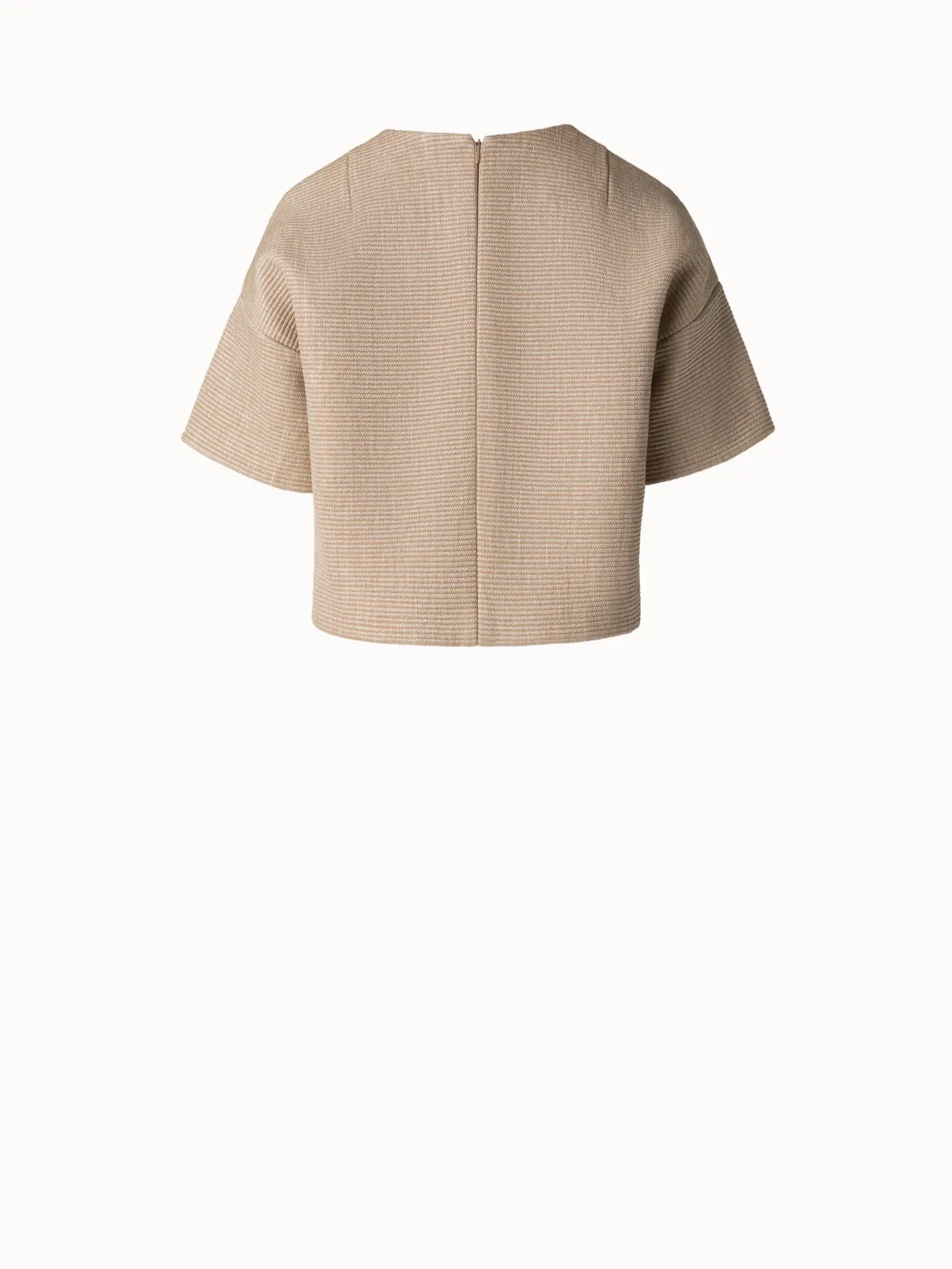 Boxy Blouse in Soft Cotton Raffia Akris