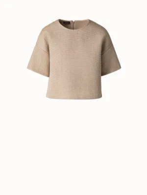 Boxy Blouse in Soft Cotton Raffia Akris