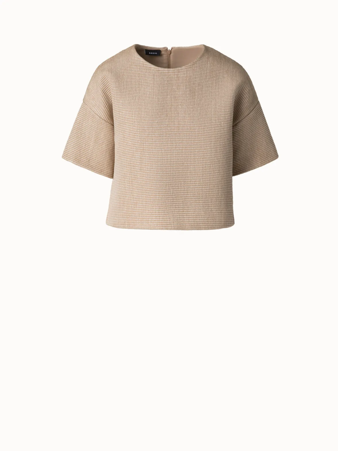 Boxy Blouse in Soft Cotton Raffia Akris