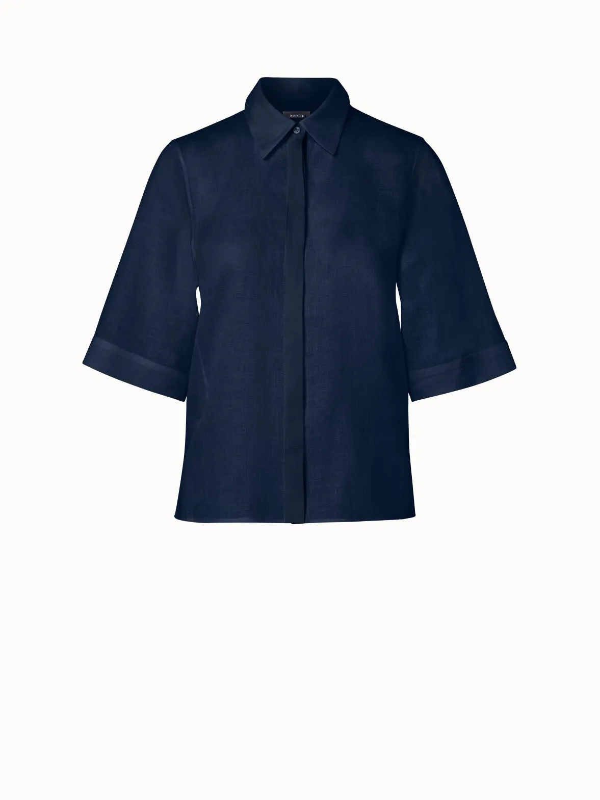 Boxy Linen Voile Blouse Akris