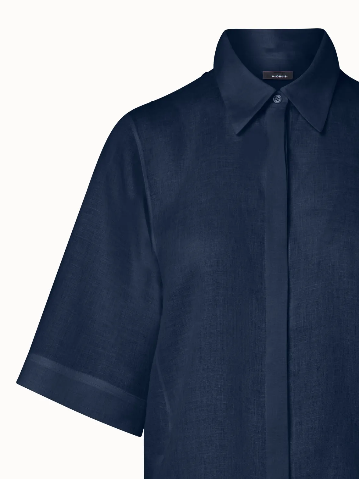 Boxy Linen Voile Blouse Akris