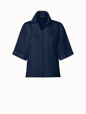 Boxy Linen Voile Blouse Akris