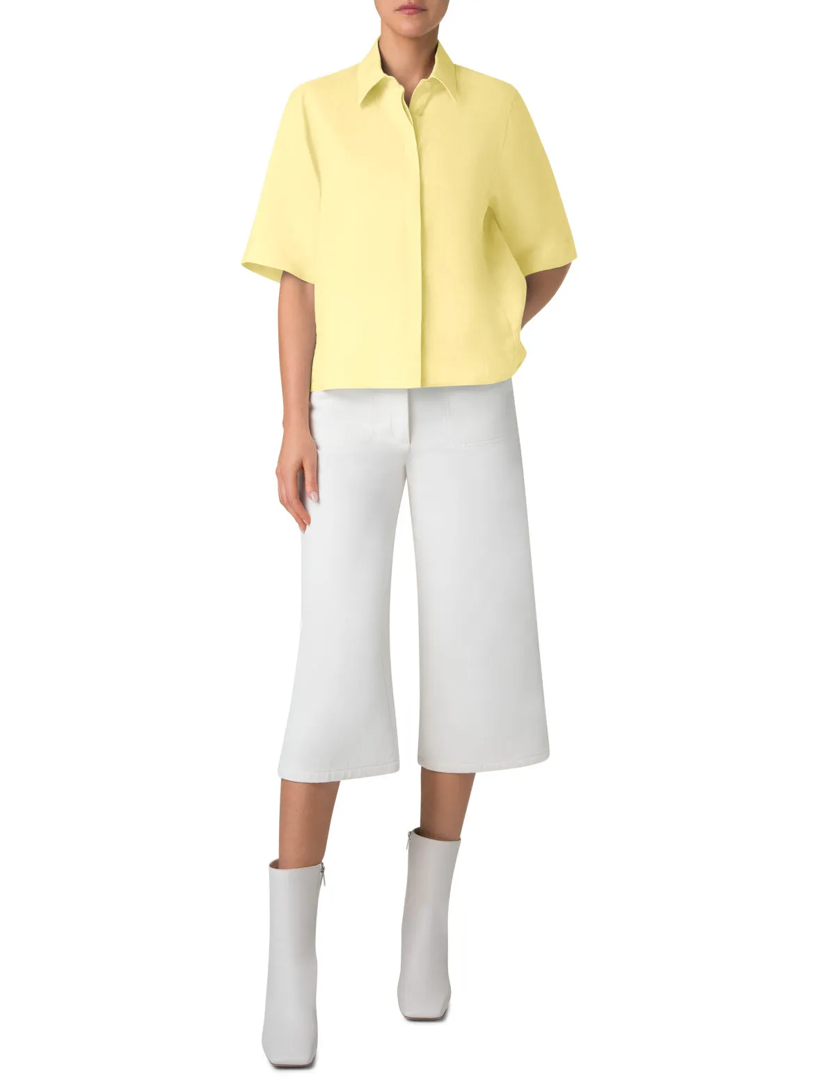 Boxy Shirt Blouse in Linen Akris