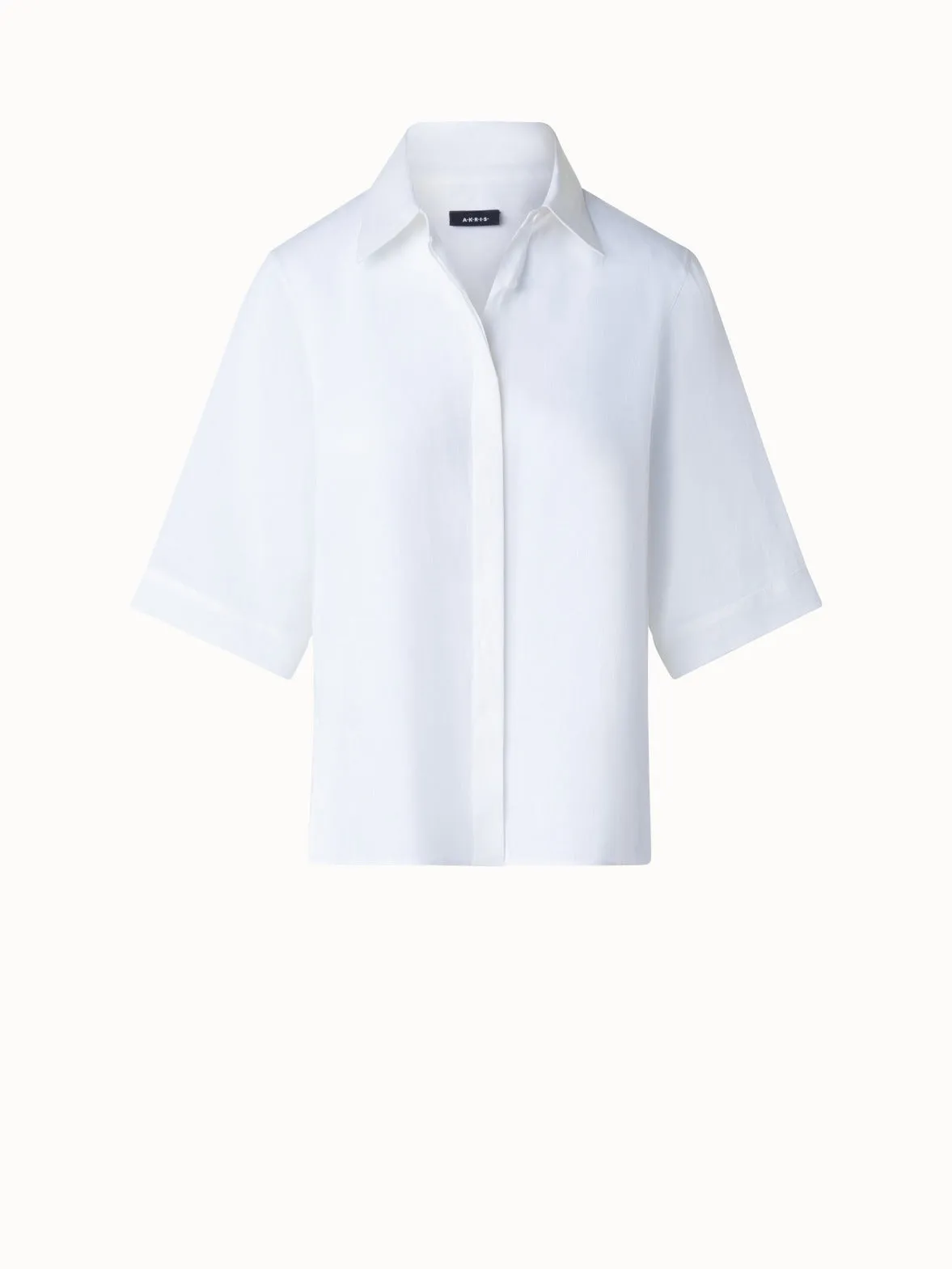 Boxy Shirt Blouse In Linen Voile Akris