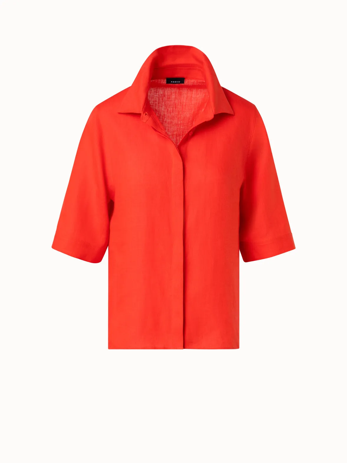 Boxy Shirt Blouse In Linen Voile Akris