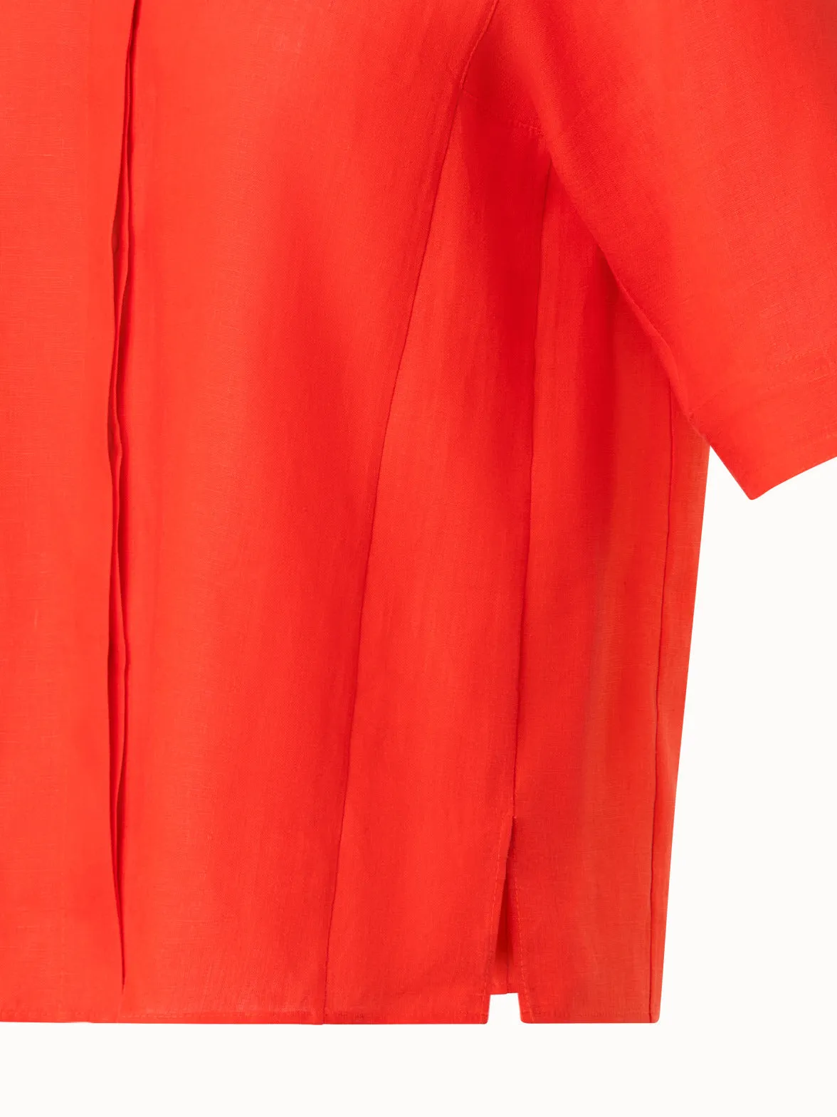 Boxy Shirt Blouse In Linen Voile Akris