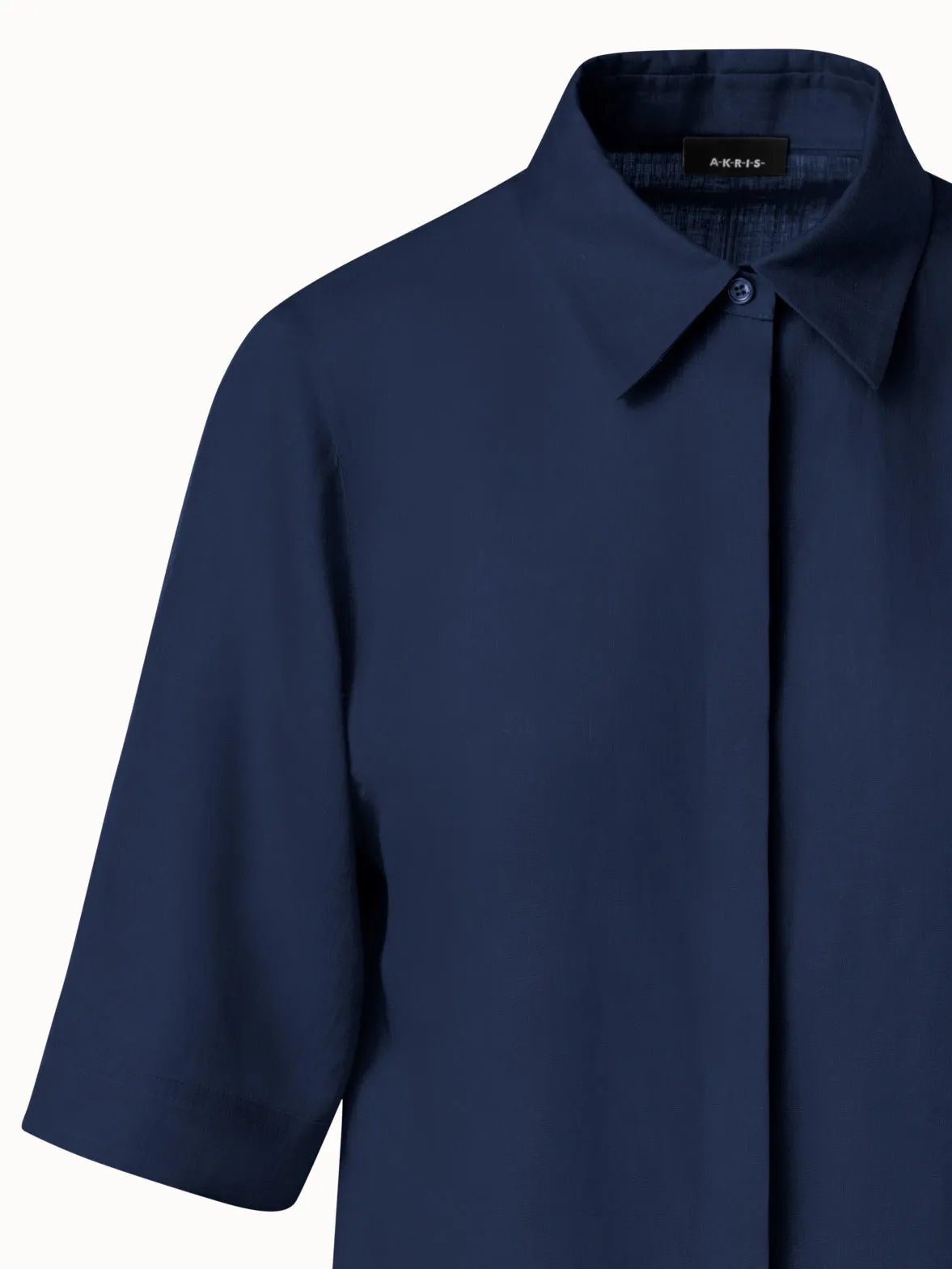 Boxy Shirt Blouse In Linen Voile Akris