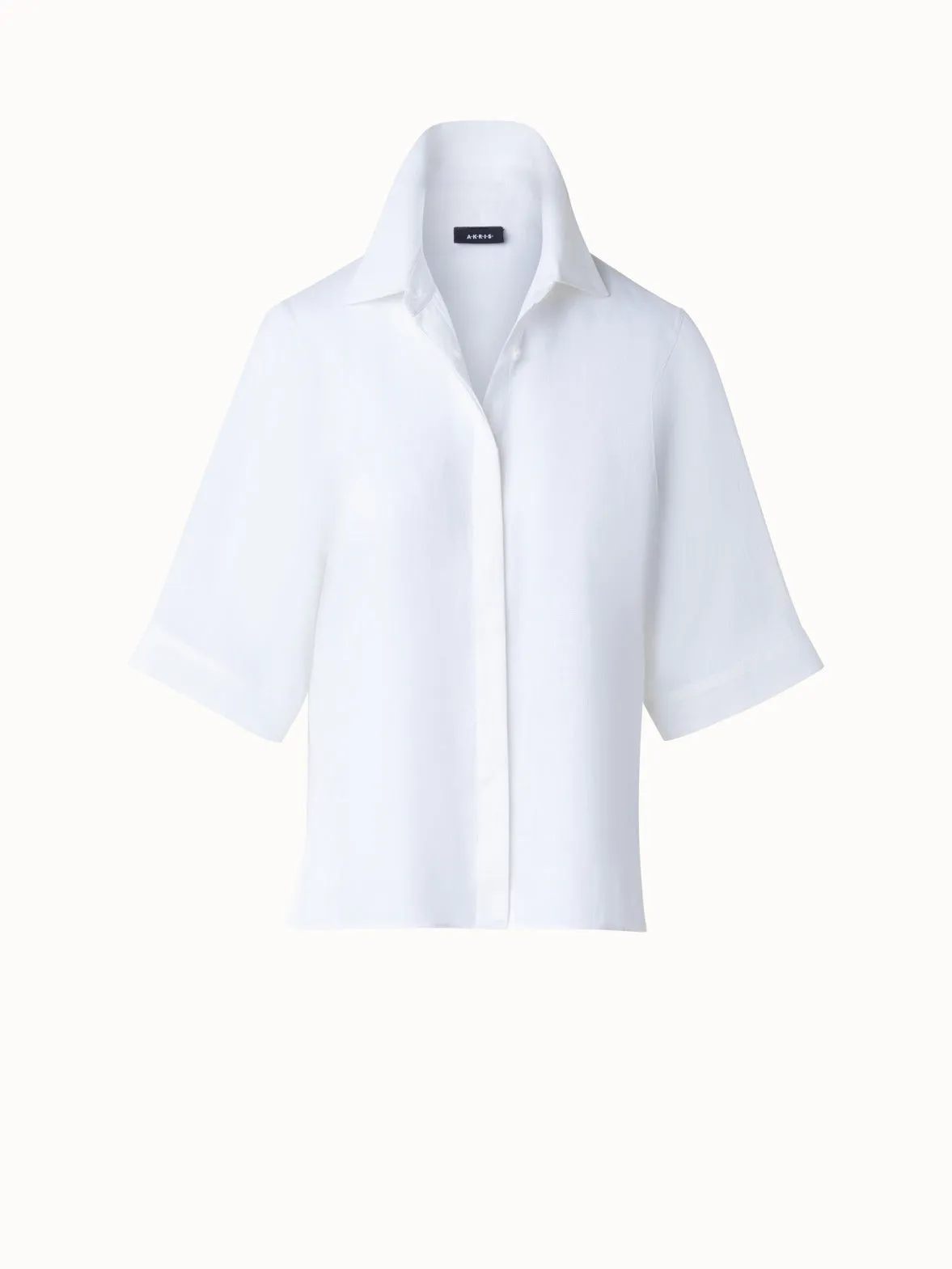 Boxy Shirt Blouse In Linen Voile Akris