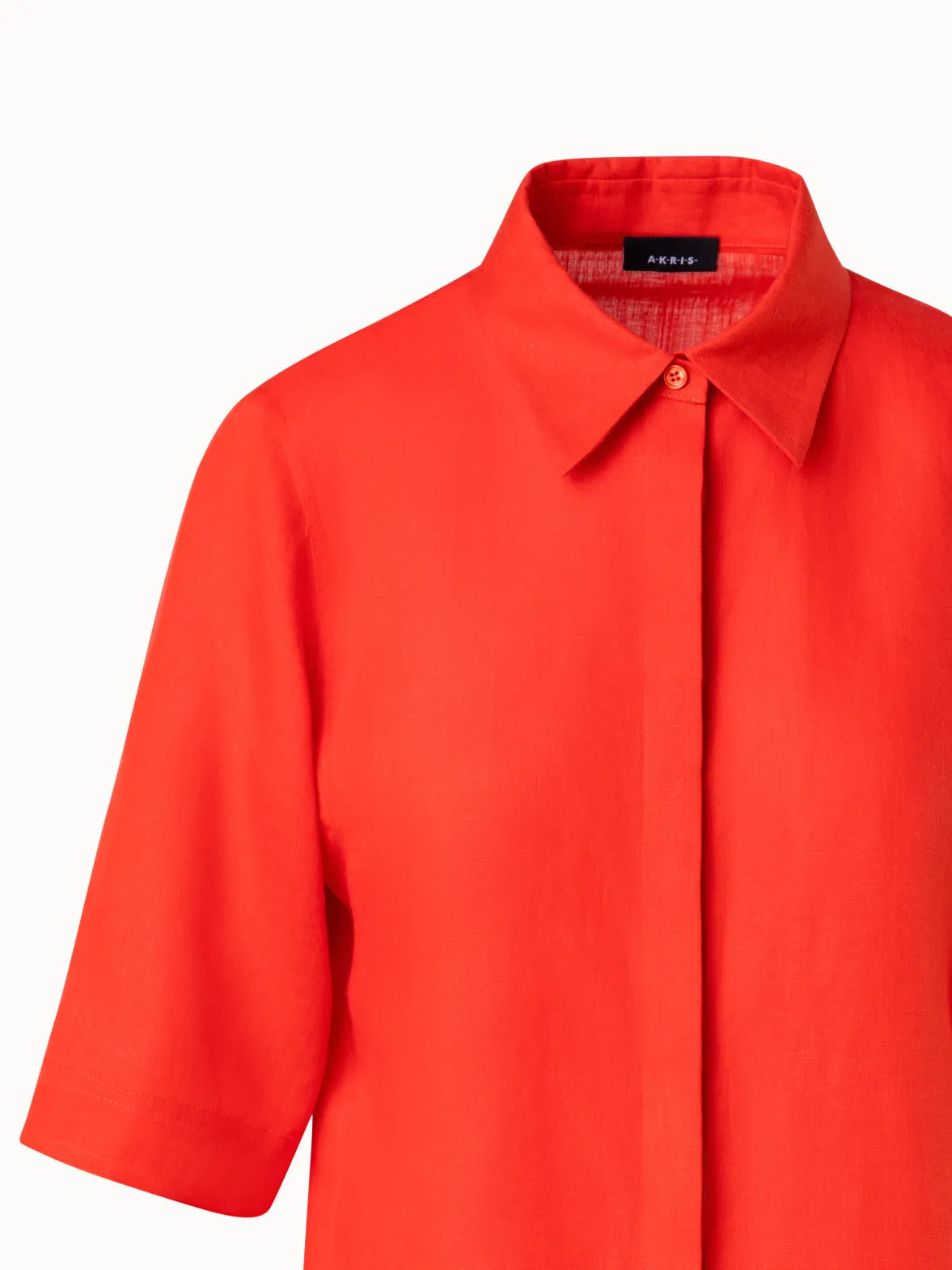 Boxy Shirt Blouse In Linen Voile Akris
