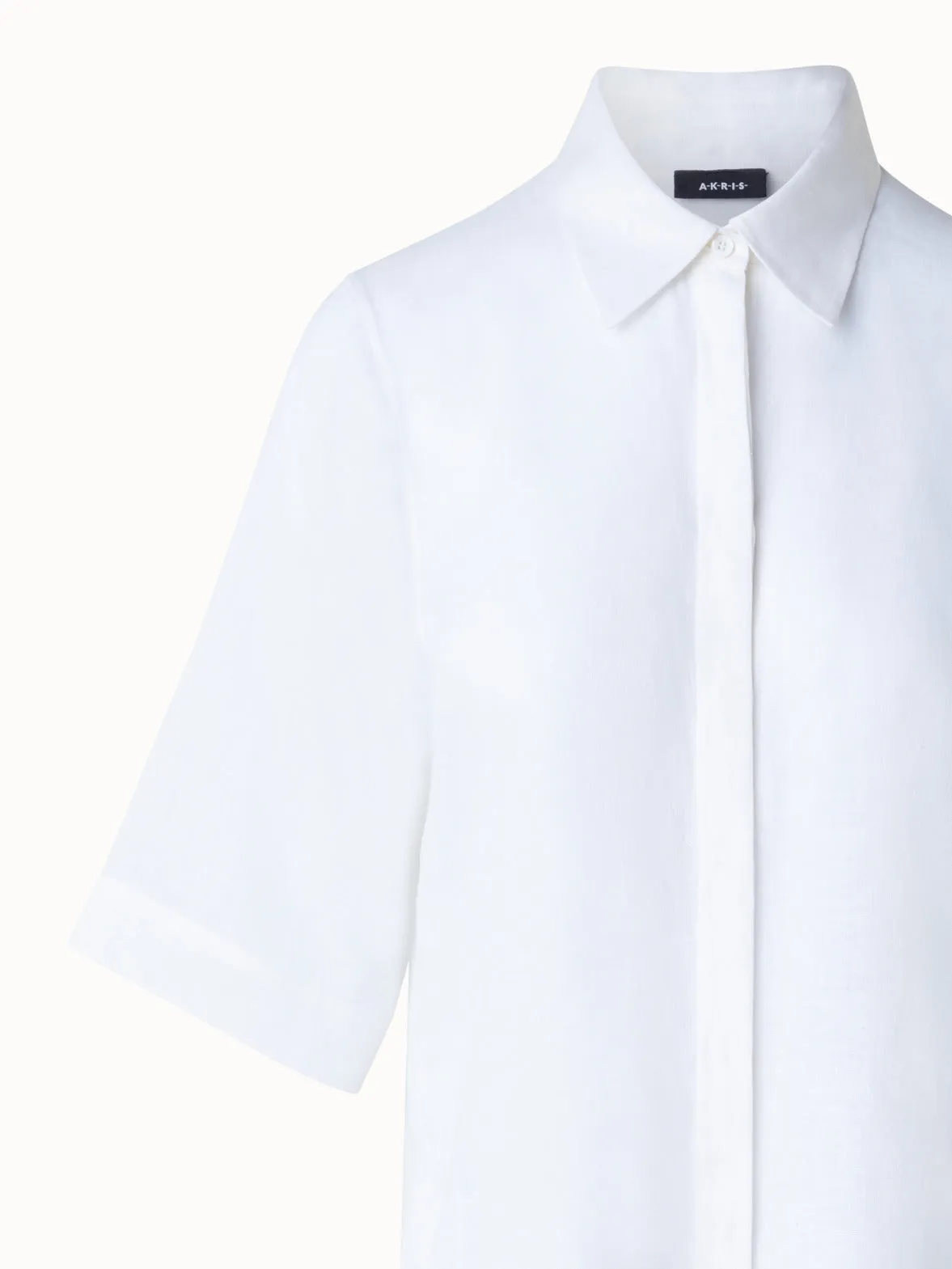 Boxy Shirt Blouse In Linen Voile Akris