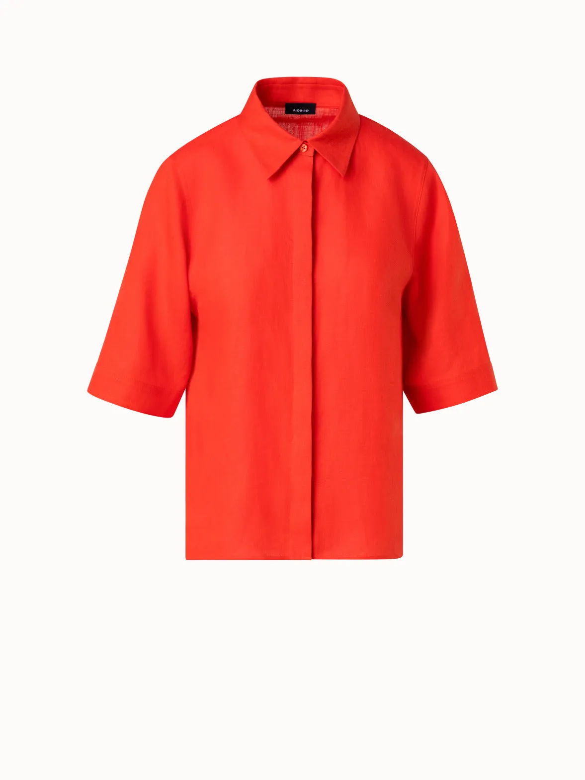 Boxy Shirt Blouse In Linen Voile Akris