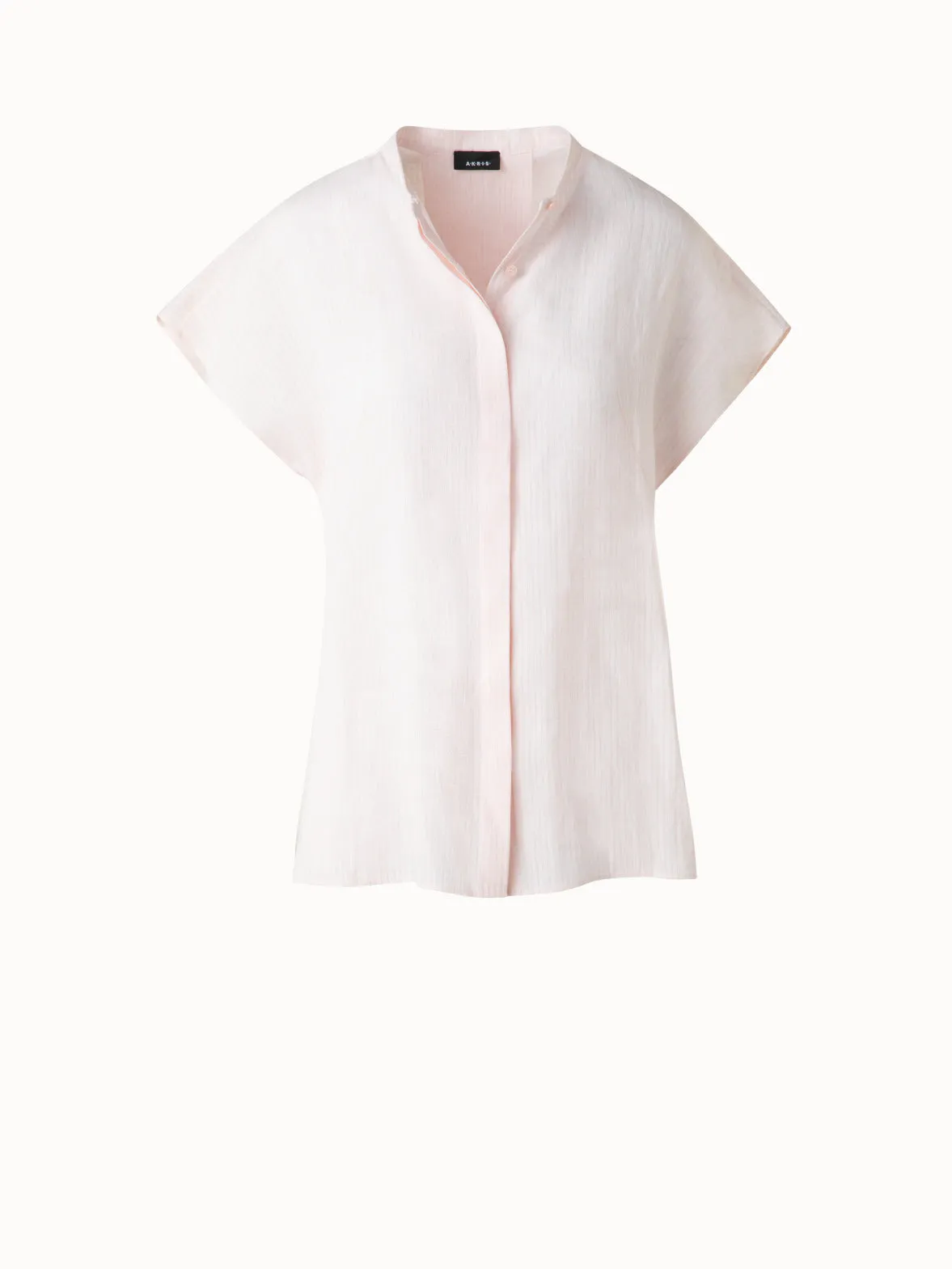 Cap Sleeve Linen Blouse Akris