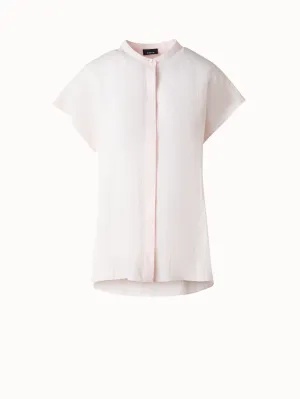 Cap Sleeve Linen Blouse Akris