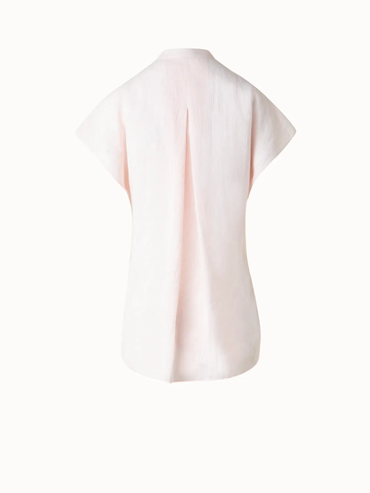 Cap Sleeve Linen Blouse Akris