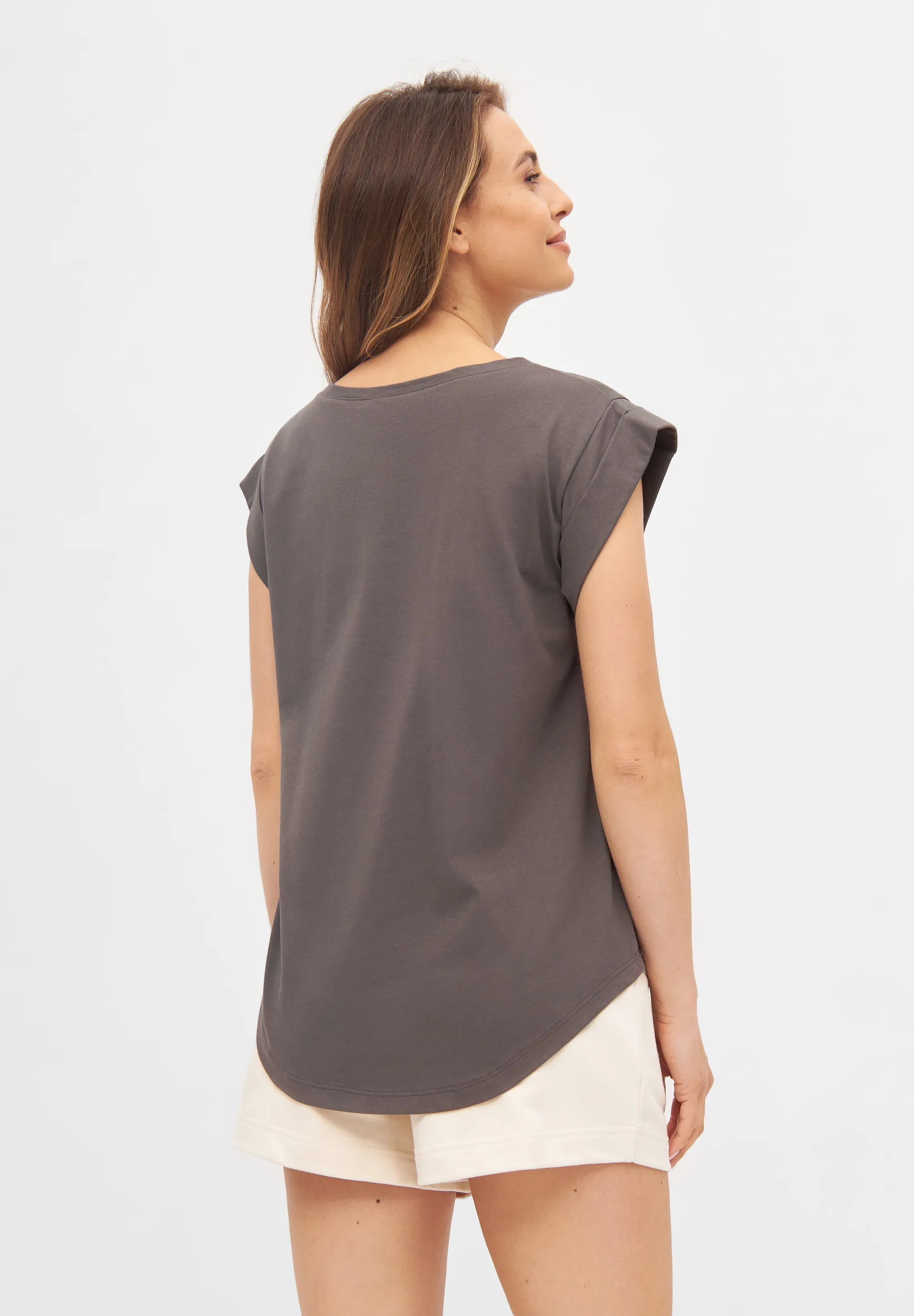 CAPRI organic cotton t-shirt - taupe Givn Berlin