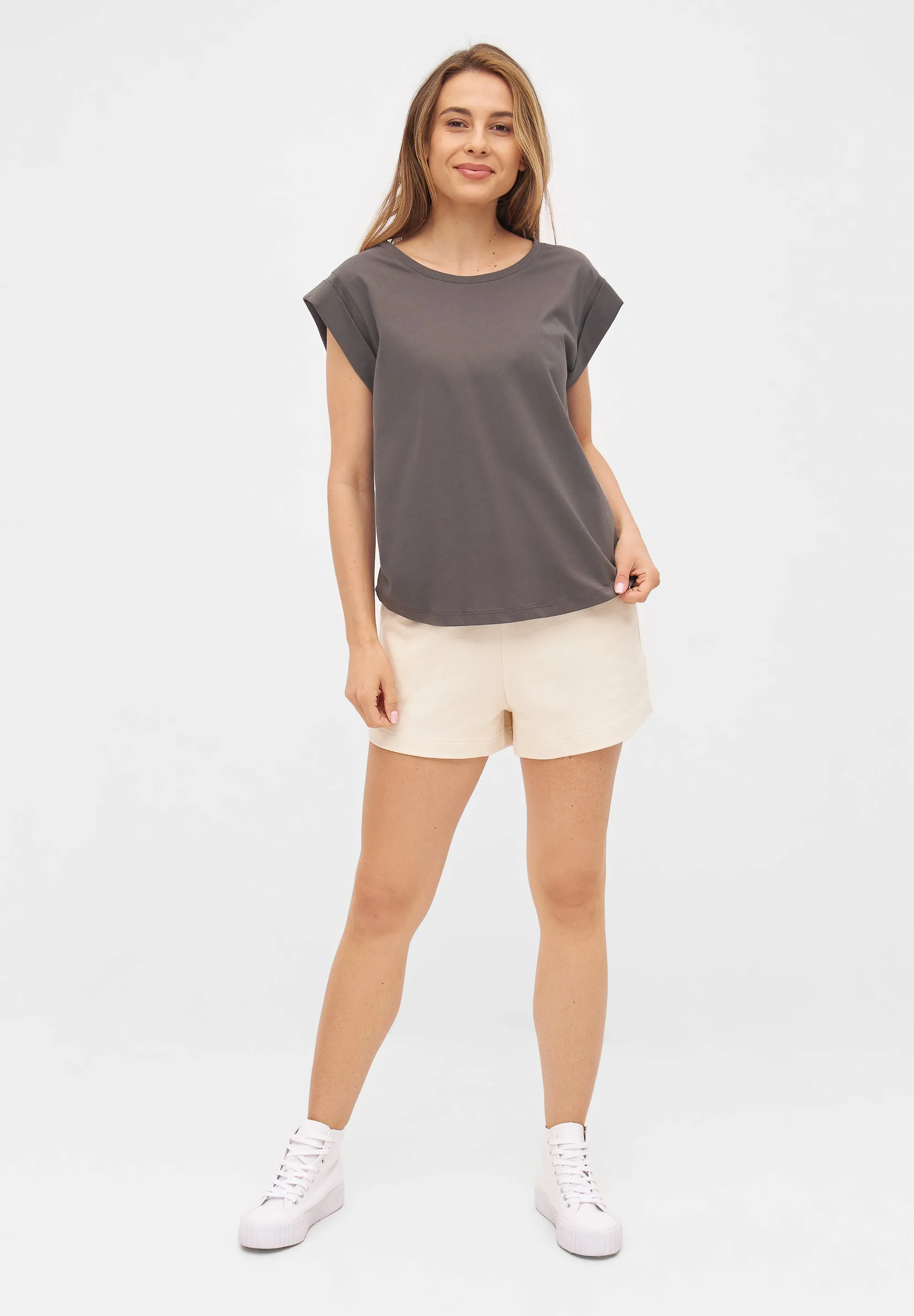 CAPRI organic cotton t-shirt - taupe Givn Berlin
