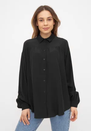 CHIARA blouse from LENZING™ ECOVERO™ - Black Givn Berlin