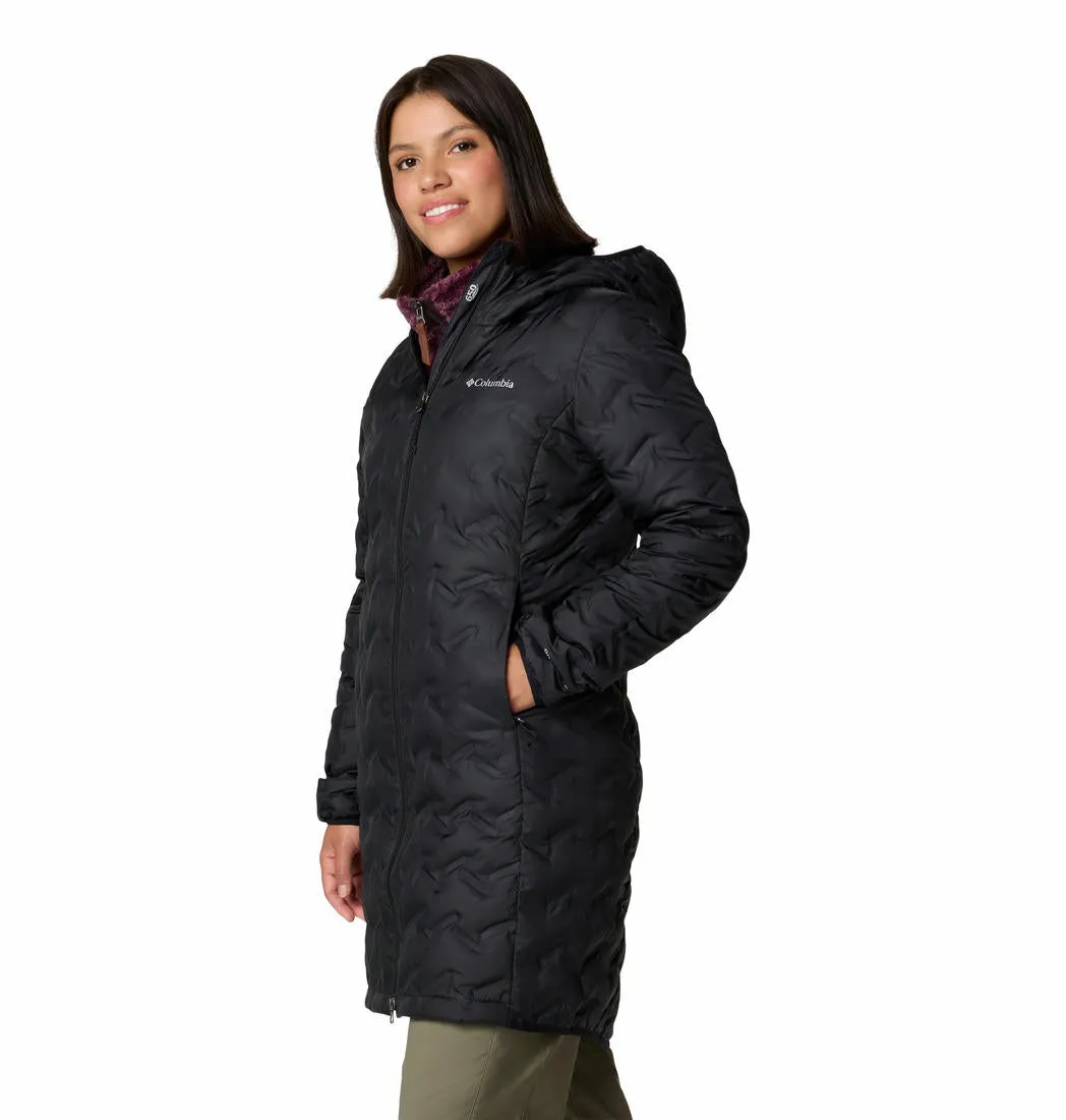 Columbia Women Black Omni-Heat Reflective Delta Ridge II Long Down Jacket