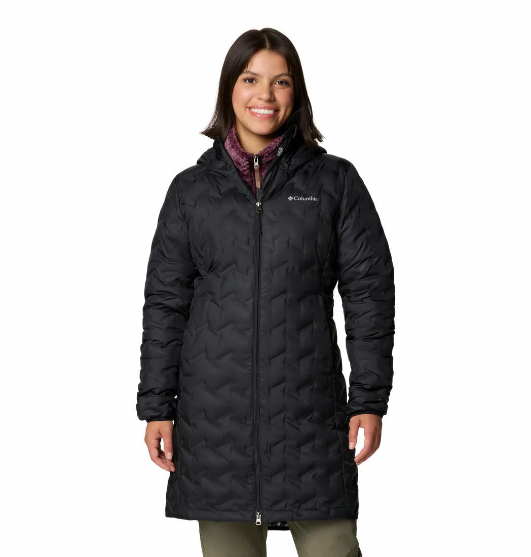Columbia Women Black Omni-Heat Reflective Delta Ridge II Long Down Jacket