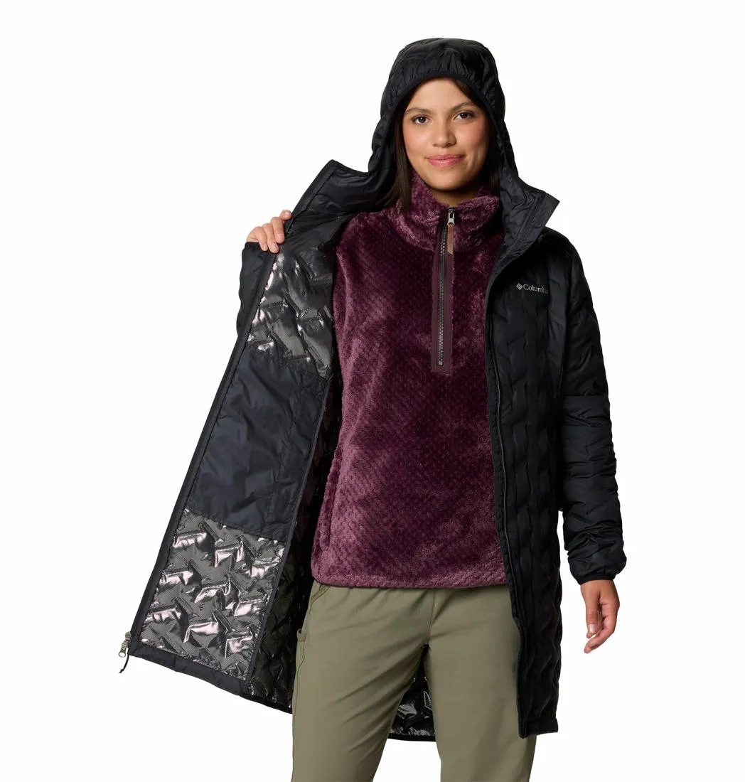 Columbia Women Black Omni-Heat Reflective Delta Ridge II Long Down Jacket