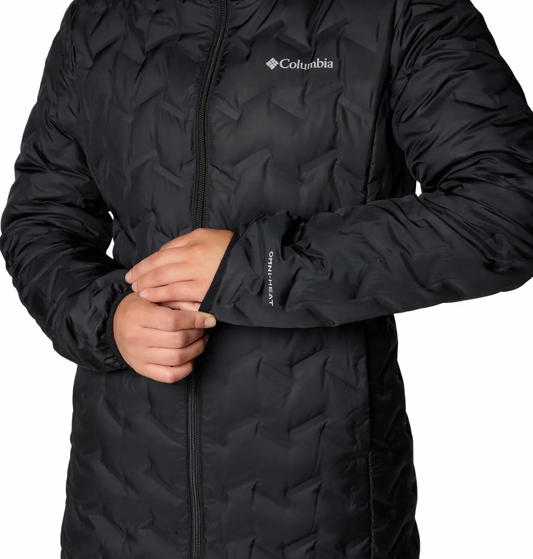 Columbia Women Black Omni-Heat Reflective Delta Ridge II Long Down Jacket
