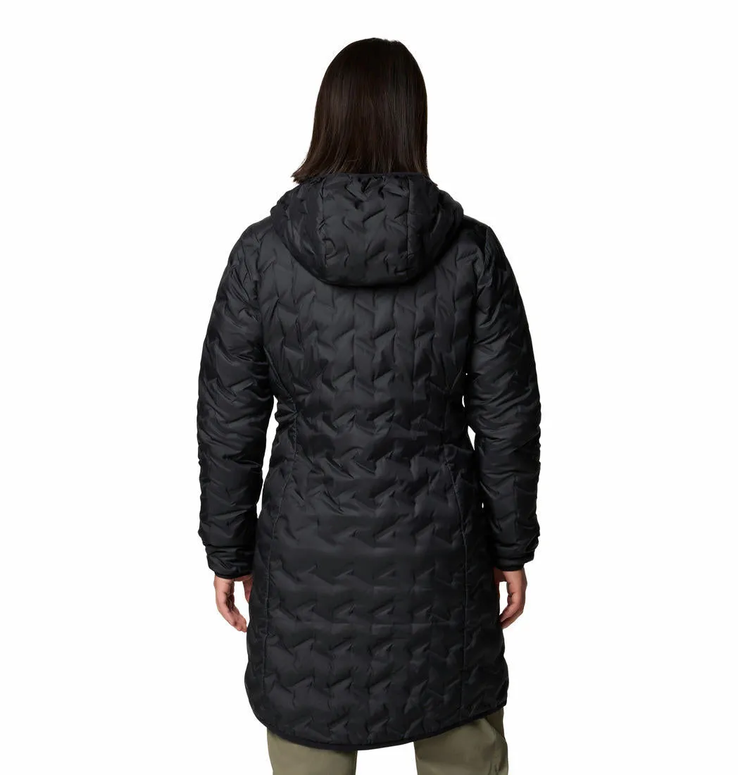Columbia Women Black Omni-Heat Reflective Delta Ridge II Long Down Jacket