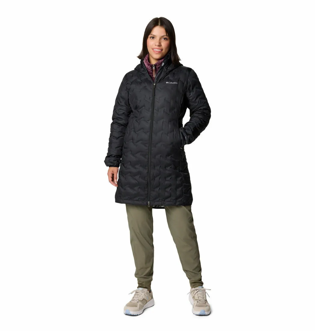 Columbia Women Black Omni-Heat Reflective Delta Ridge II Long Down Jacket