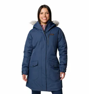 Columbia Women Blue Omni-Heat Reflective Suttle Mountain Long Insulated Jacket
