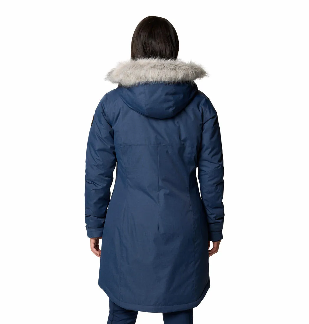Columbia Women Blue Omni-Heat Reflective Suttle Mountain Long Insulated Jacket