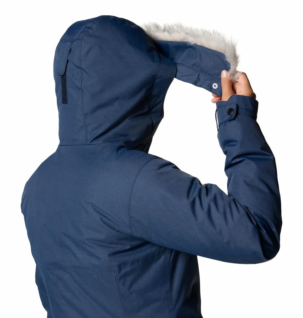 Columbia Women Blue Omni-Heat Reflective Suttle Mountain Long Insulated Jacket