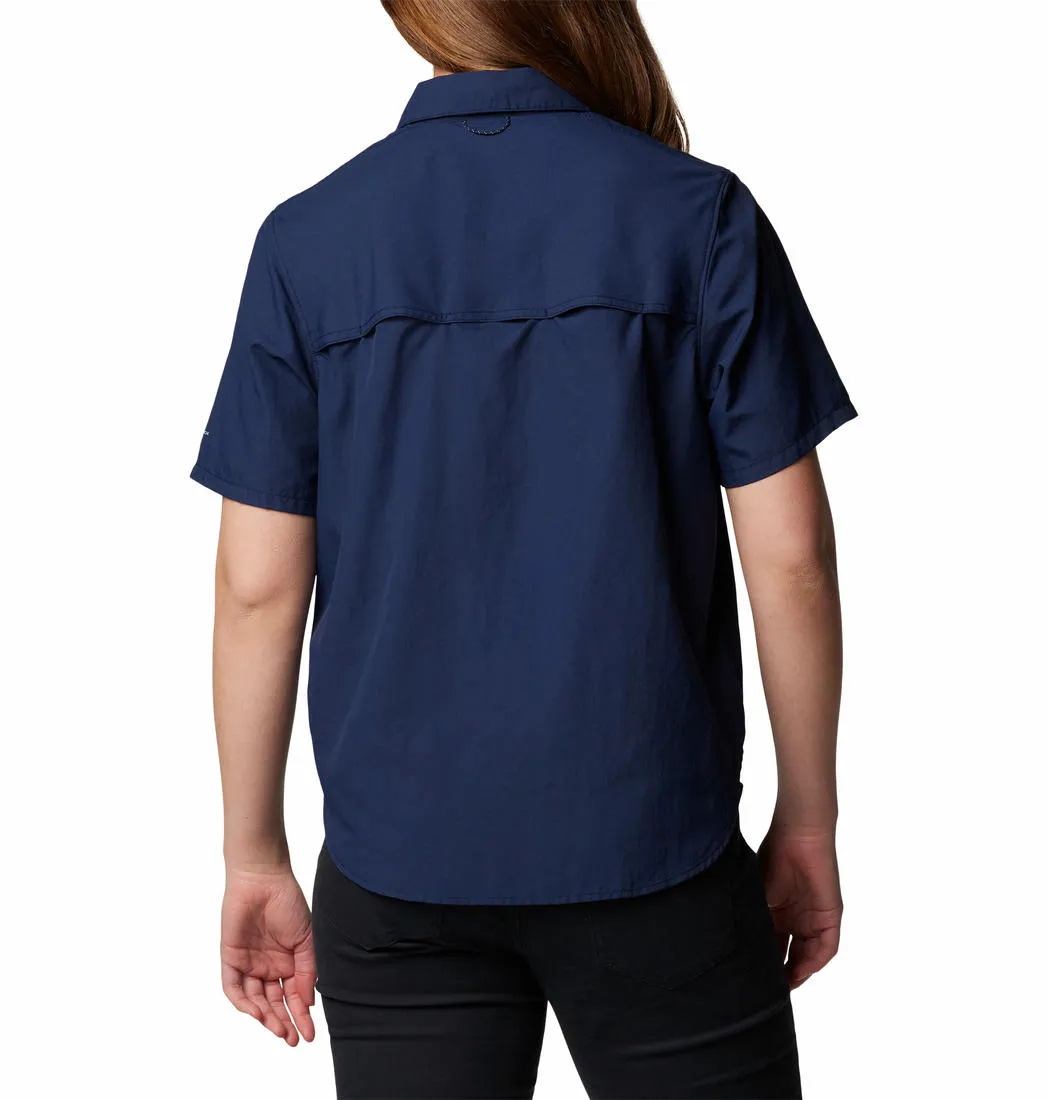 Columbia Women Blue Omni-Shade Silver Ridge 3.0 Short Sleeve Shirt