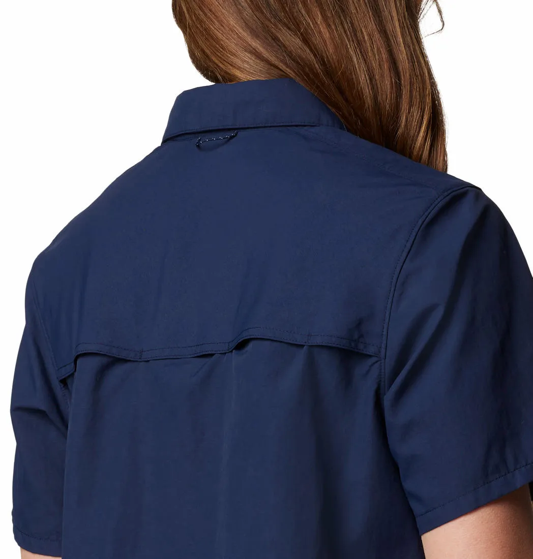 Columbia Women Blue Omni-Shade Silver Ridge 3.0 Short Sleeve Shirt