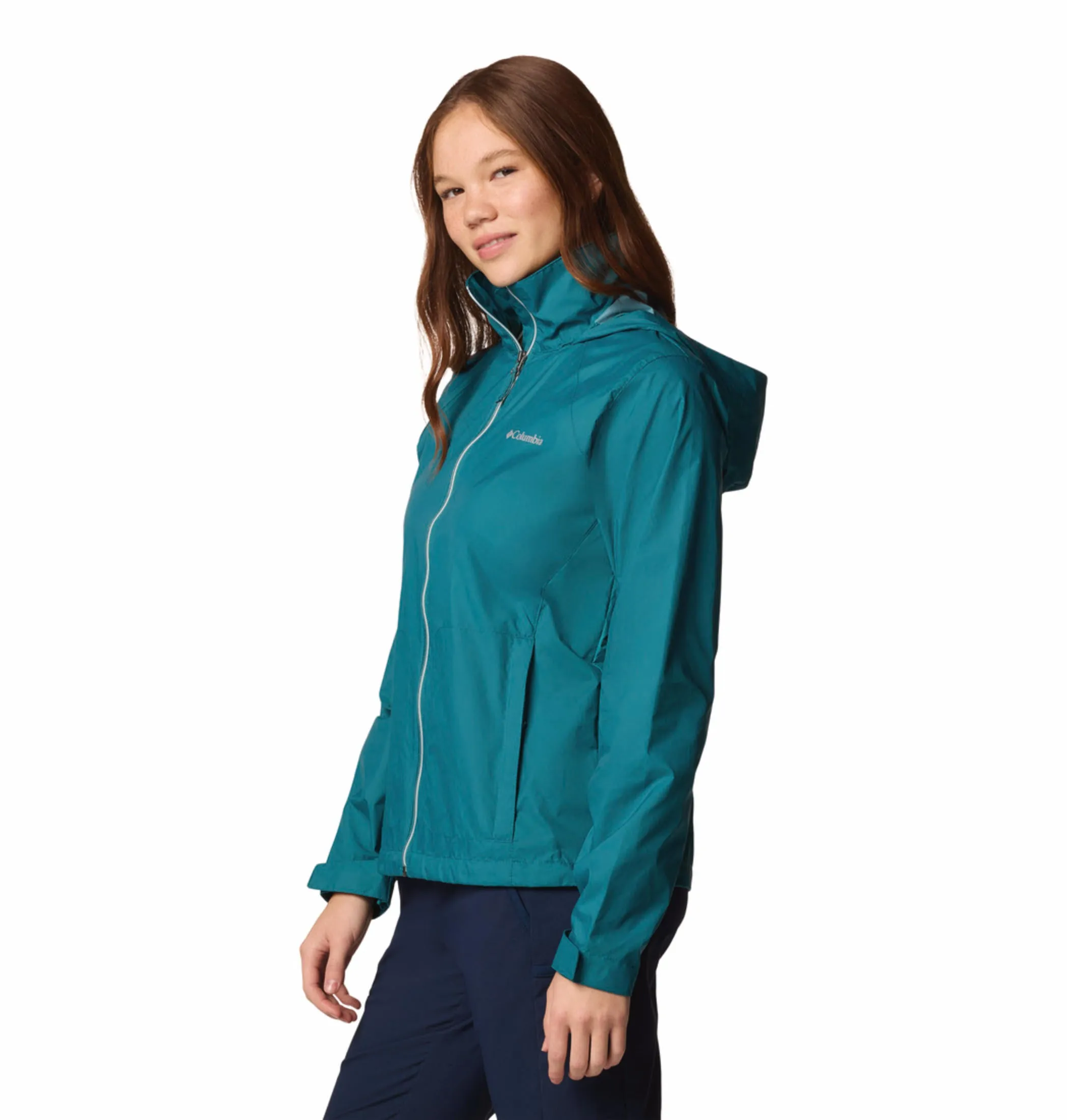 Columbia Women Blue Omni-Shield Switchback IV Waterproof Rain Jacket