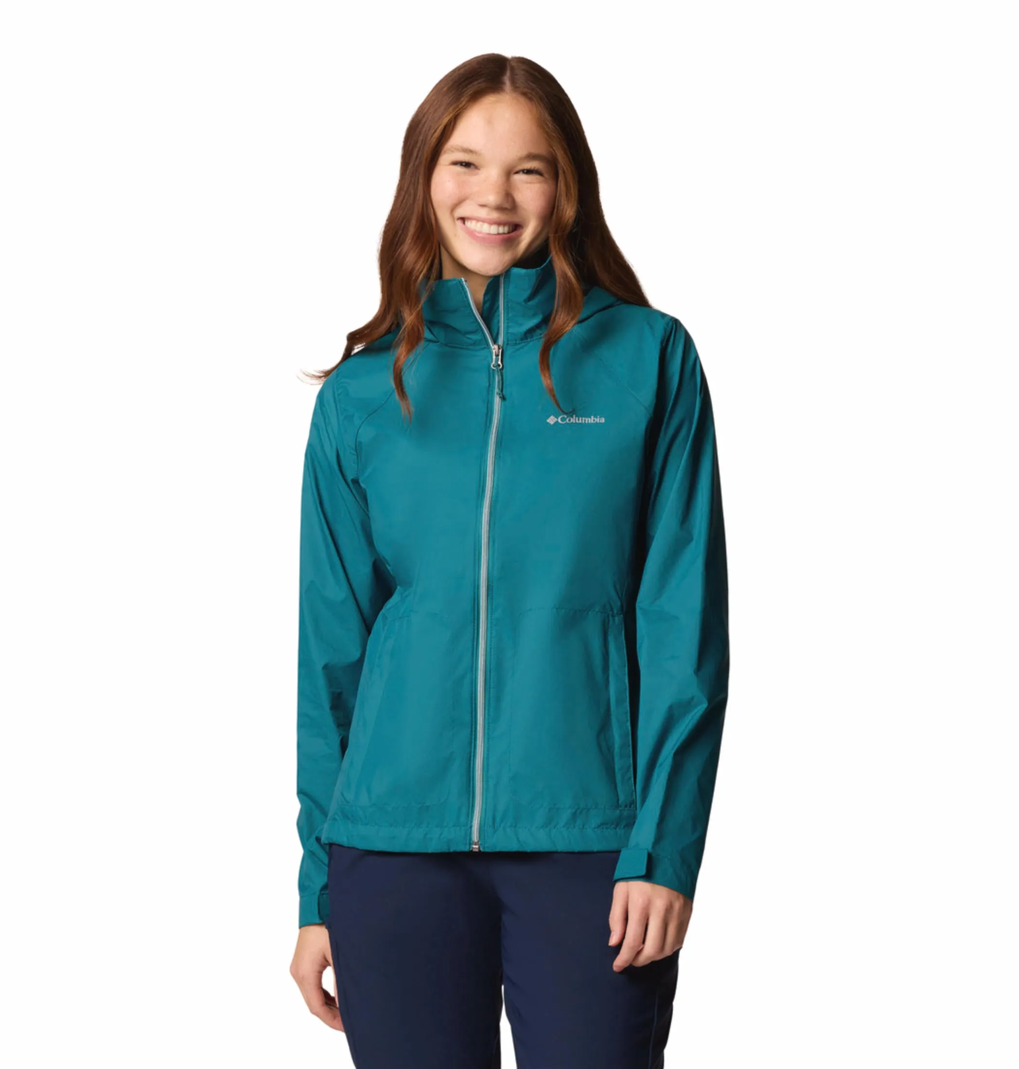 Columbia Women Blue Omni-Shield Switchback IV Waterproof Rain Jacket