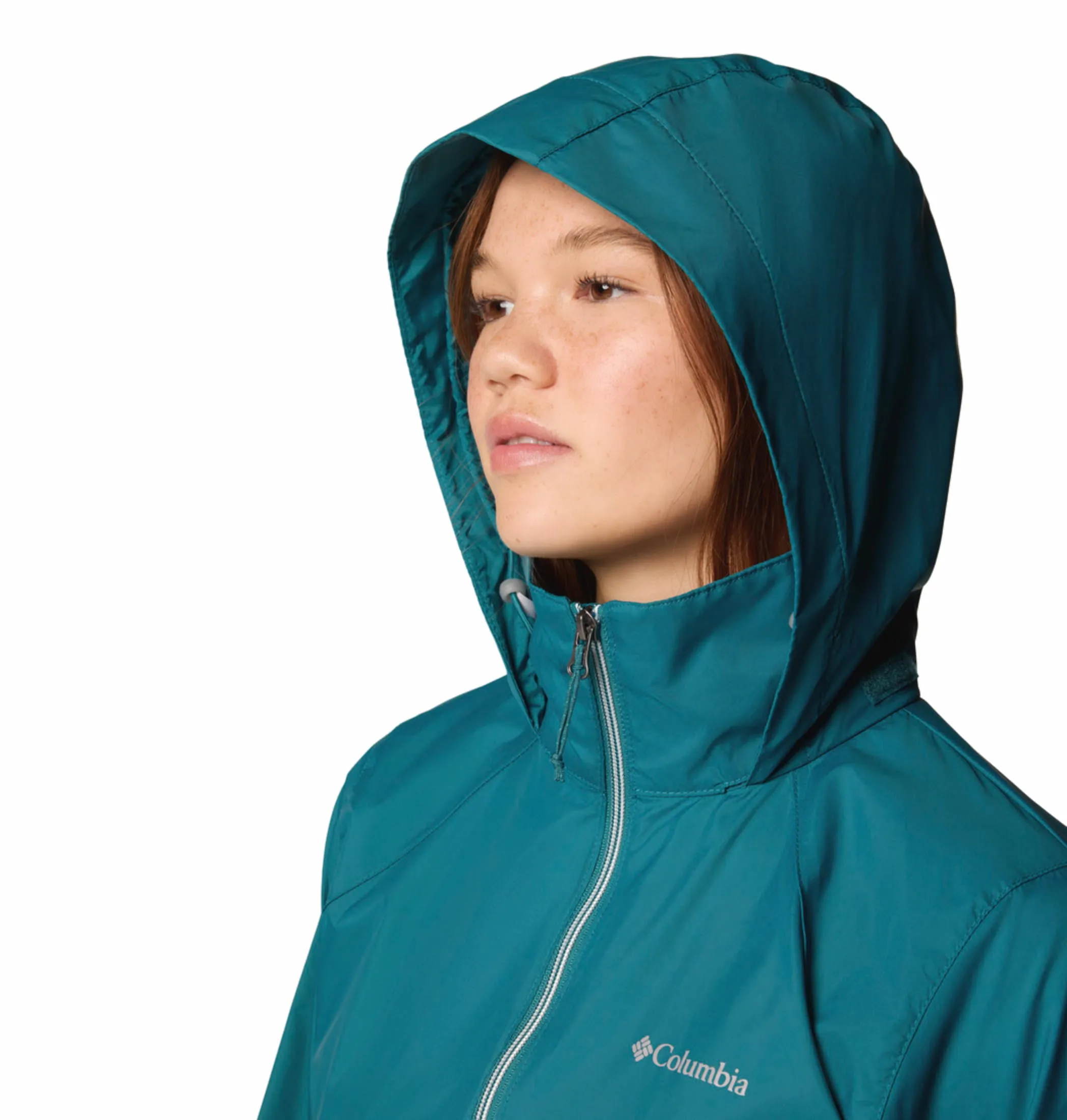 Columbia Women Blue Omni-Shield Switchback IV Waterproof Rain Jacket
