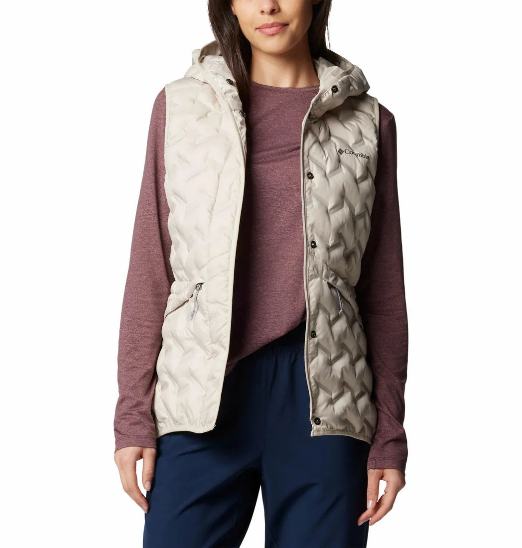 Columbia Women Brown Omni-Heat Reflective Delta Ridge II Hooded Vest