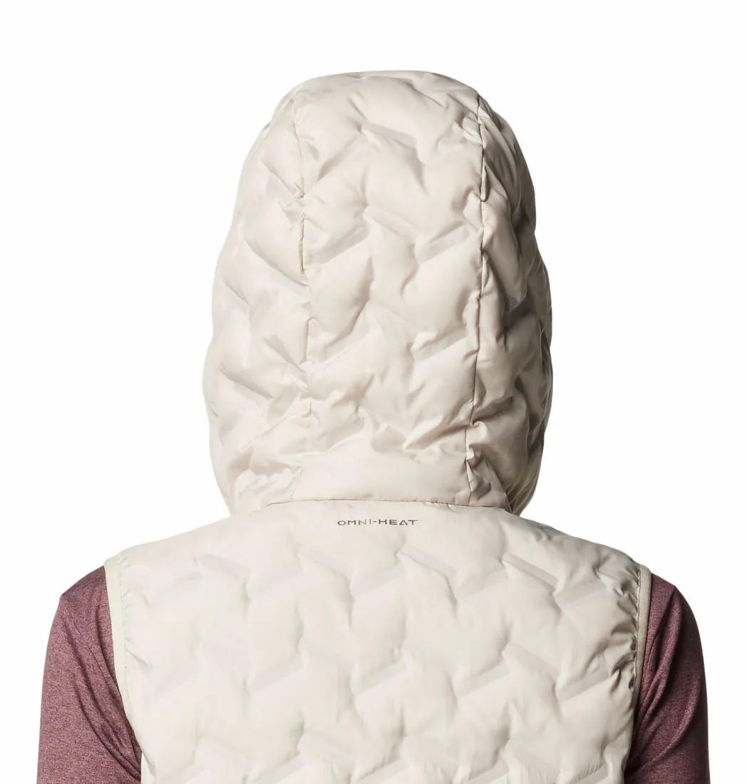 Columbia Women Brown Omni-Heat Reflective Delta Ridge II Hooded Vest