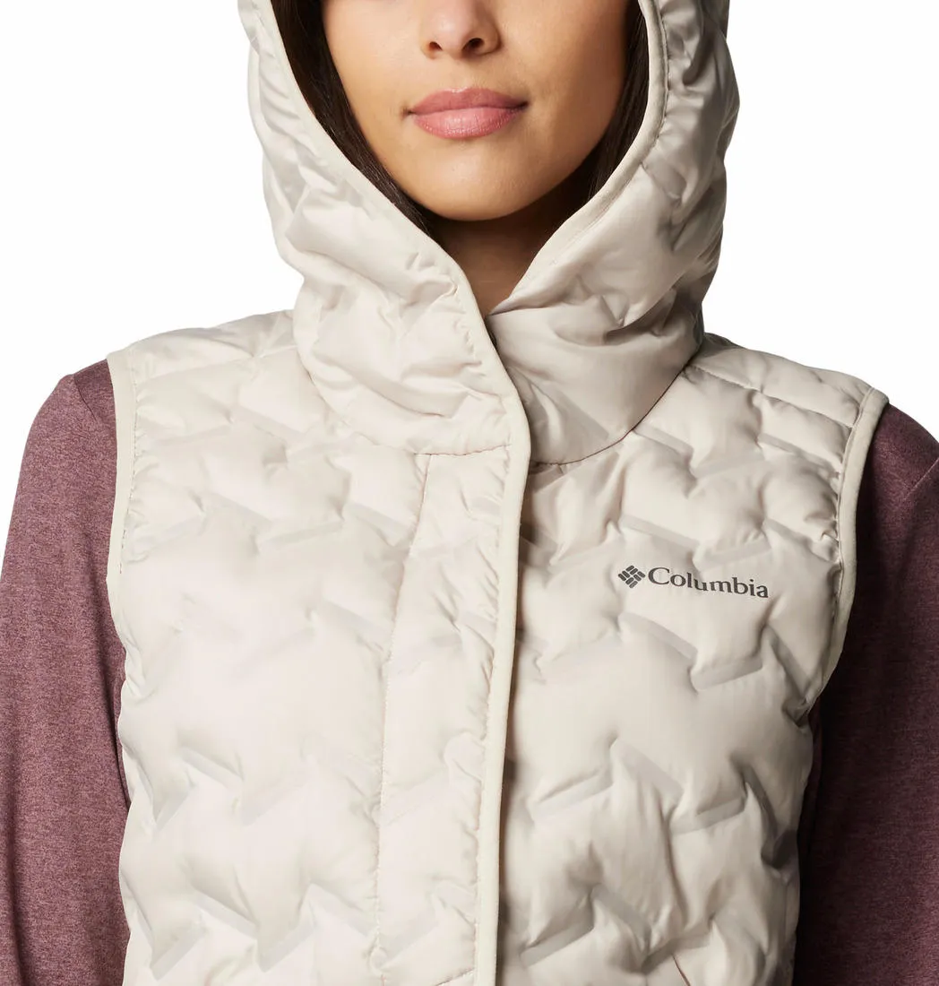 Columbia Women Brown Omni-Heat Reflective Delta Ridge II Hooded Vest