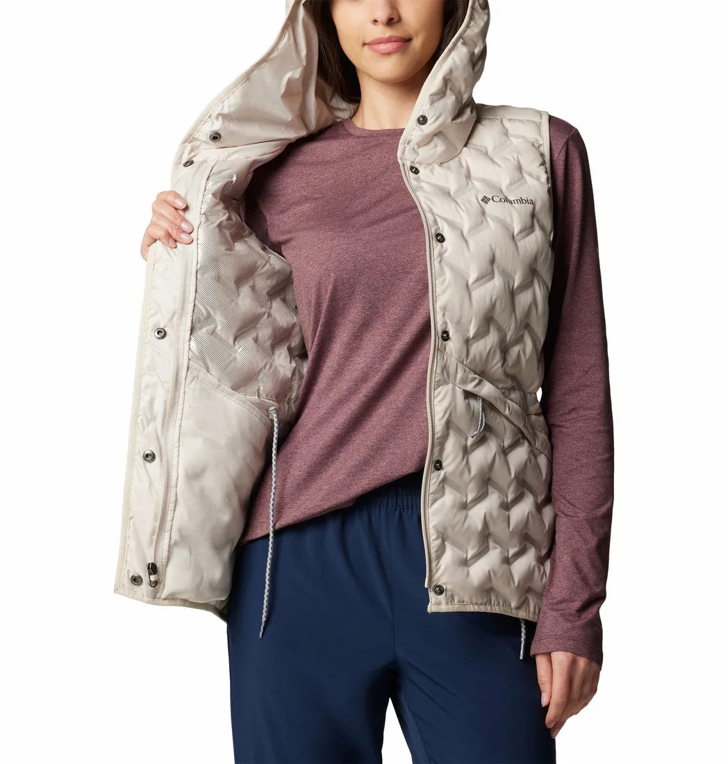 Columbia Women Brown Omni-Heat Reflective Delta Ridge II Hooded Vest