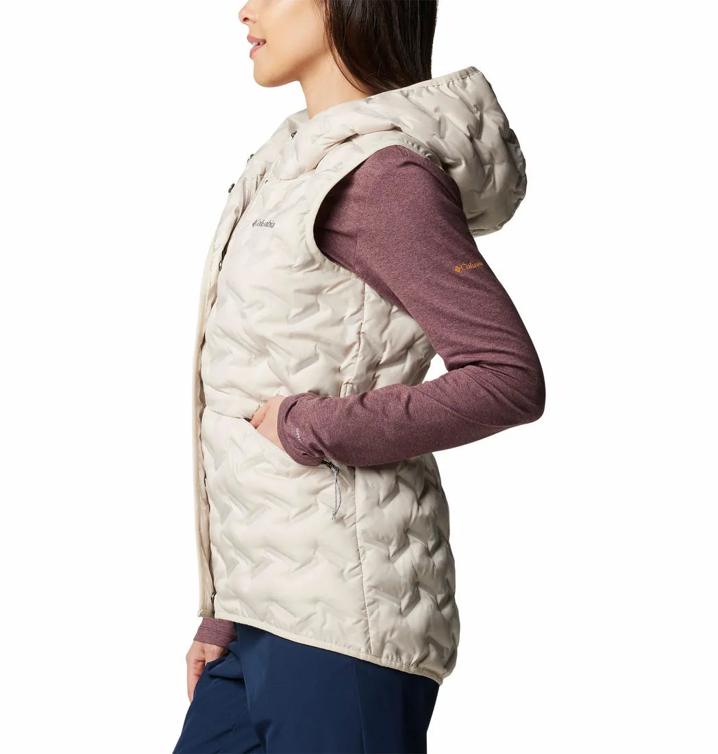 Columbia Women Brown Omni-Heat Reflective Delta Ridge II Hooded Vest