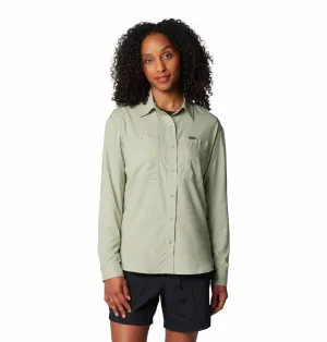 Columbia Women Green Omni-Shade Silver Ridge Utility Long Sleeve Shirt