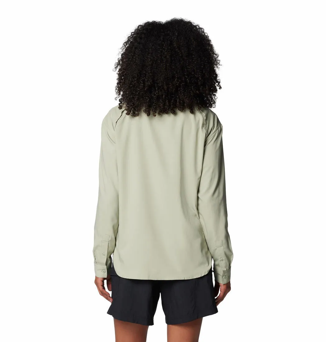 Columbia Women Green Omni-Shade Silver Ridge Utility Long Sleeve Shirt