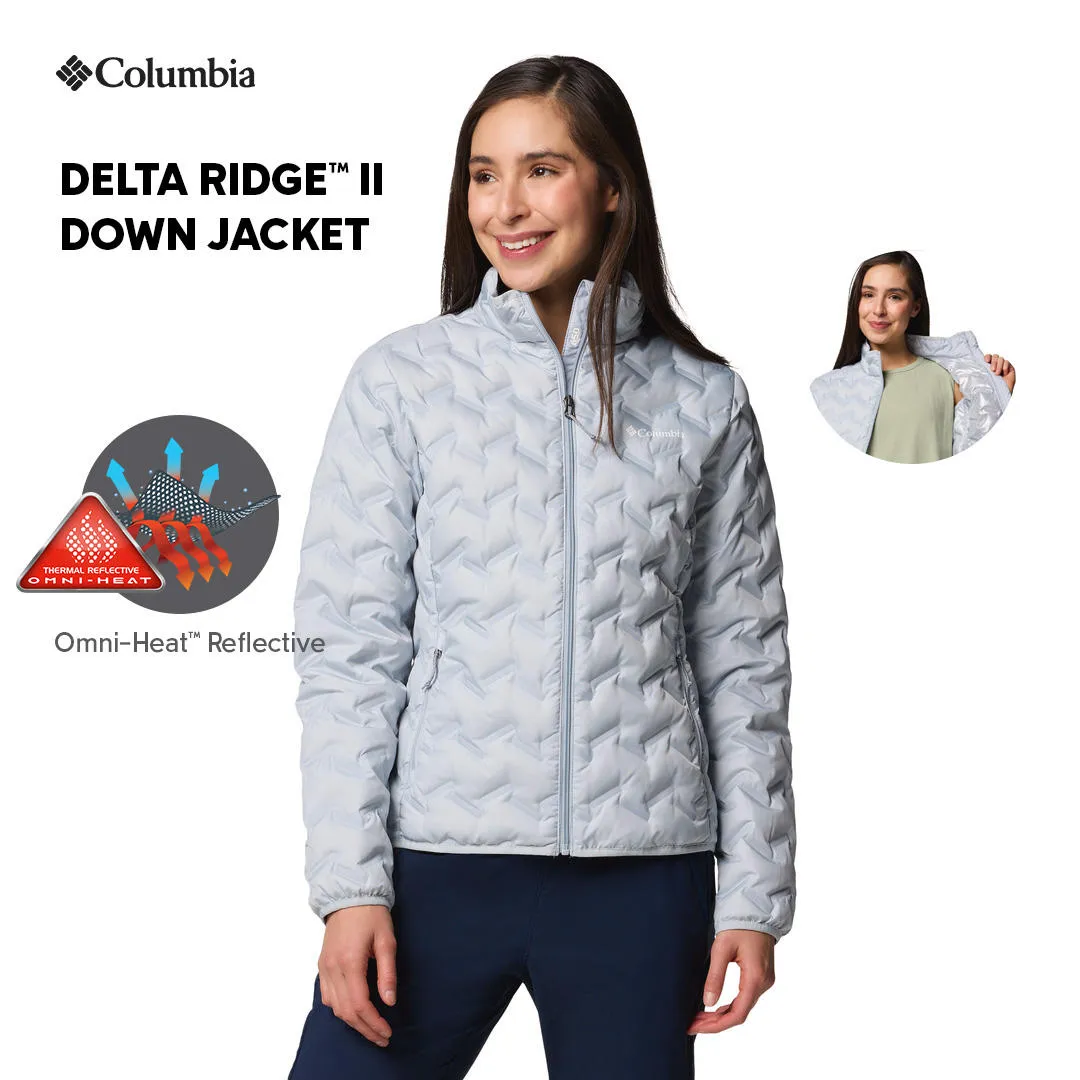 Columbia Women Grey Omni-Heat Reflective Delta Ridge II Down Jacket