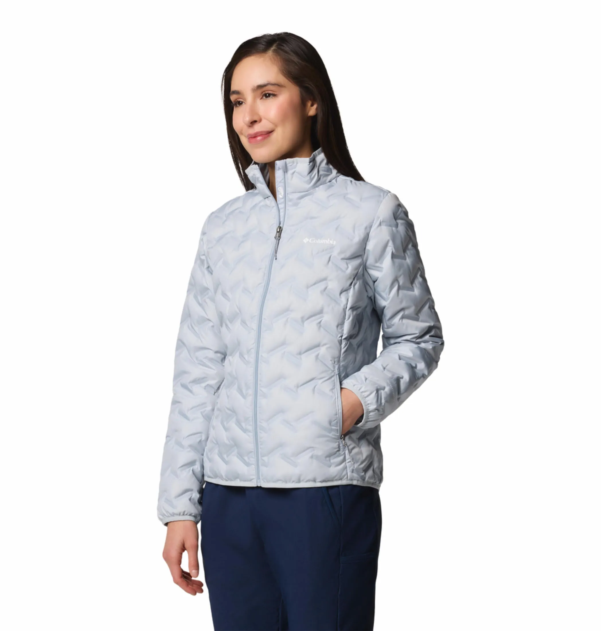 Columbia Women Grey Omni-Heat Reflective Delta Ridge II Down Jacket
