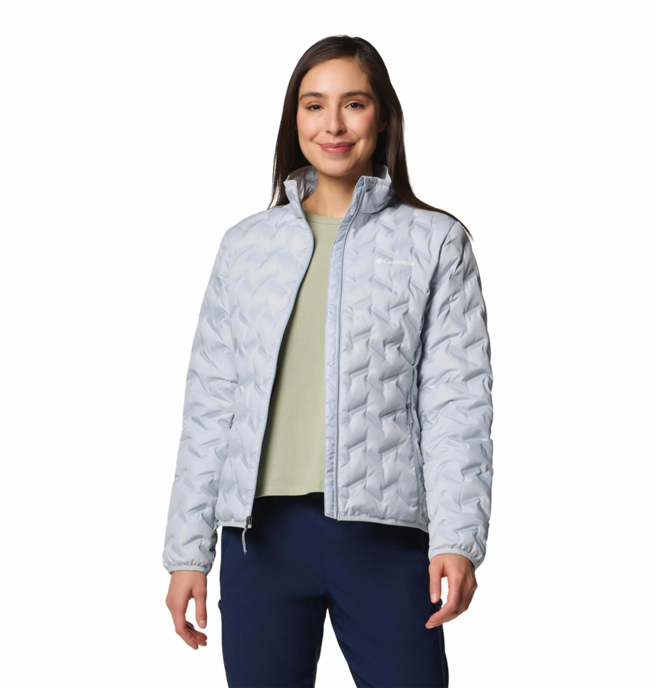 Columbia Women Grey Omni-Heat Reflective Delta Ridge II Down Jacket