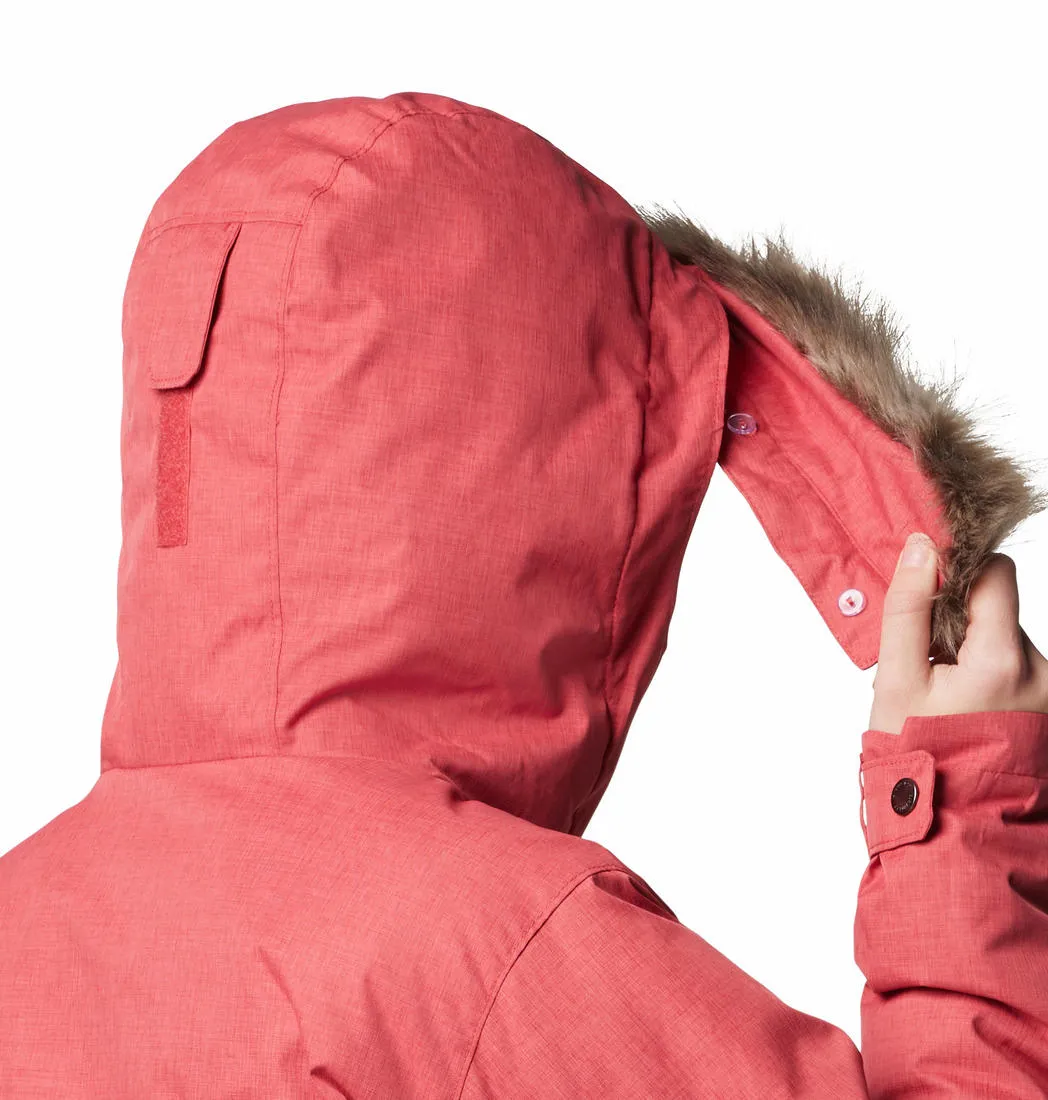 Columbia Women Pink Omni-Heat Reflective Suttle Mountain Long Insulated Jacket