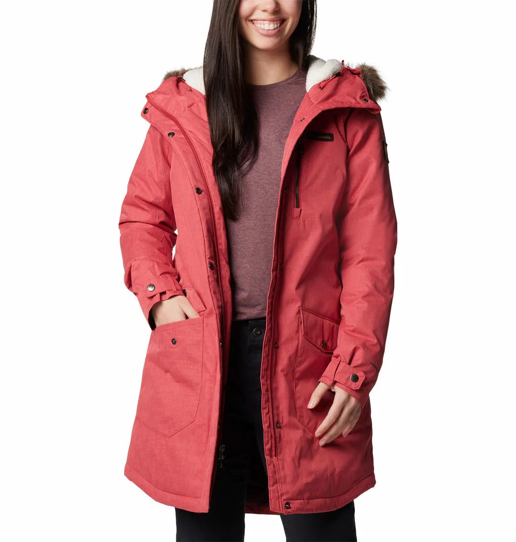 Columbia Women Pink Omni-Heat Reflective Suttle Mountain Long Insulated Jacket