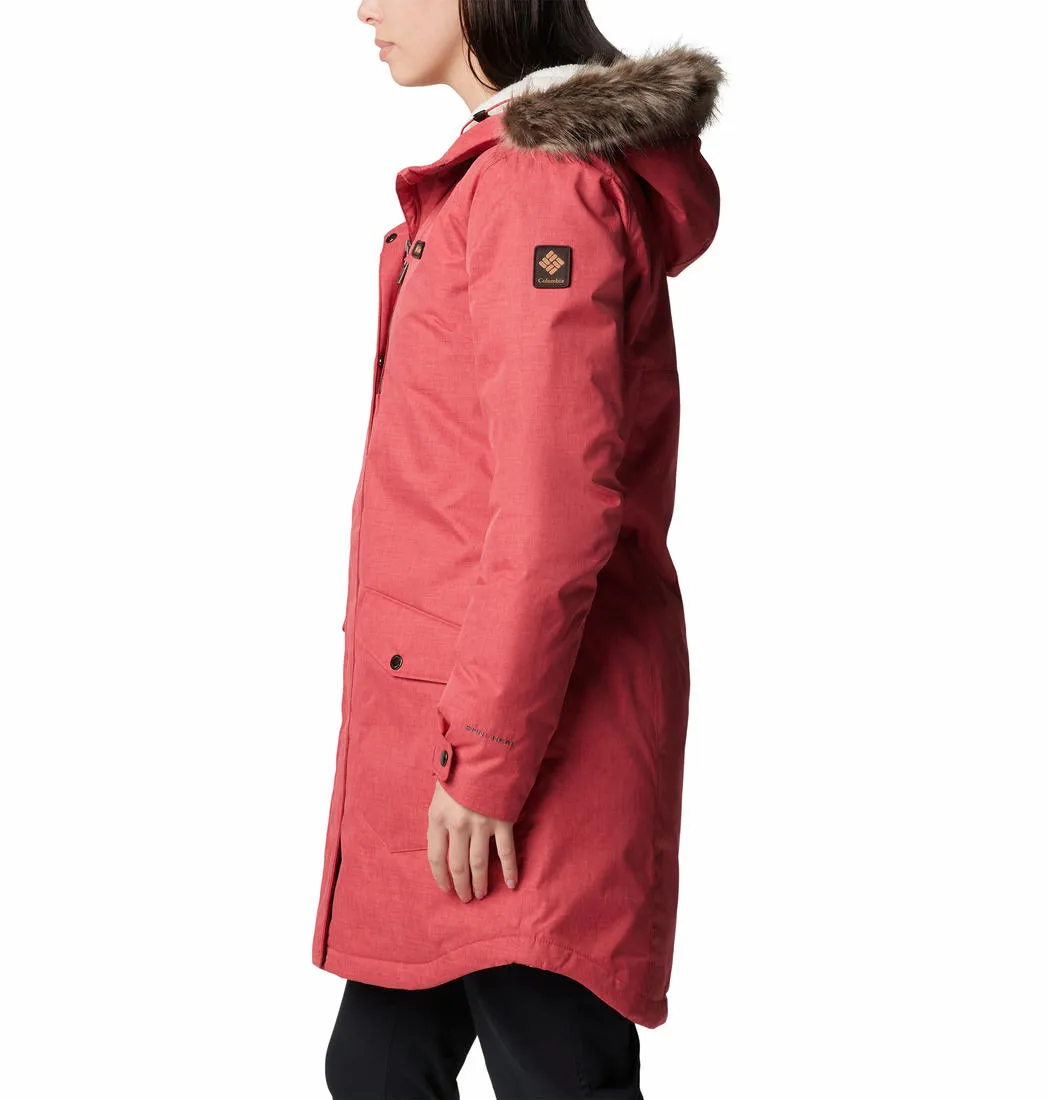 Columbia Women Pink Omni-Heat Reflective Suttle Mountain Long Insulated Jacket