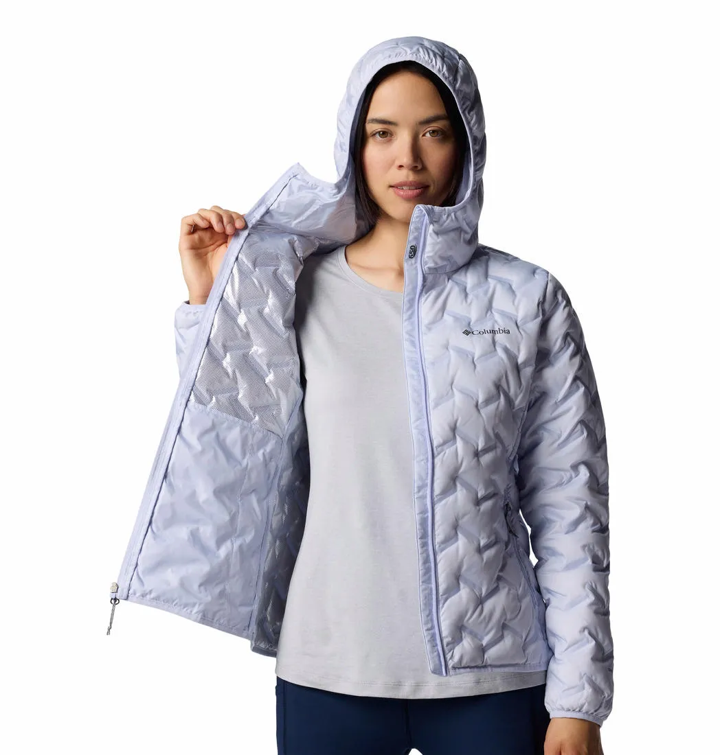 Columbia Women Purple Omni-Heat Reflective Delta Ridge II Hooded Down Jacket