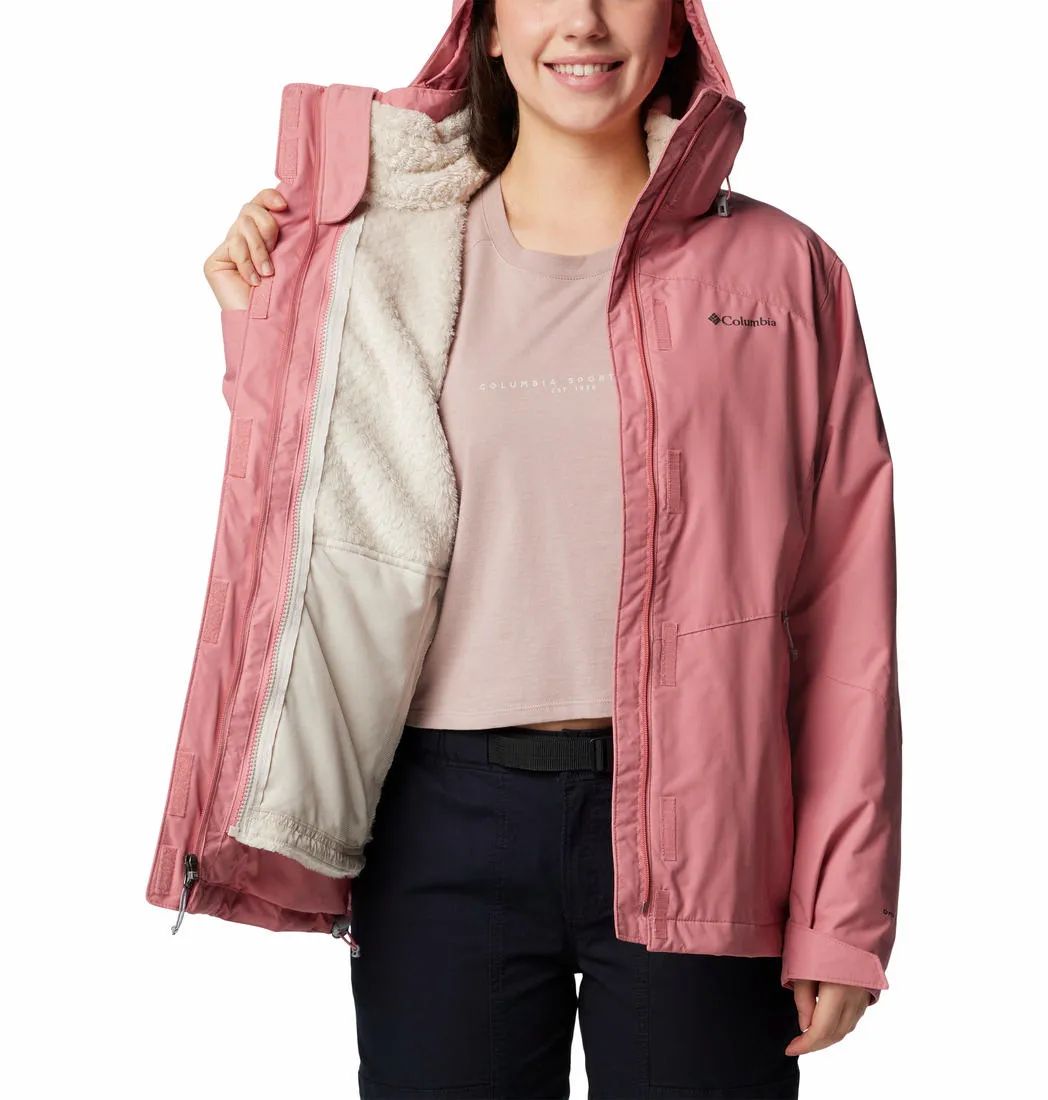 Columbia Women Red Omni-Heat Reflective Bugaboo III Inetrchangeable Jacket